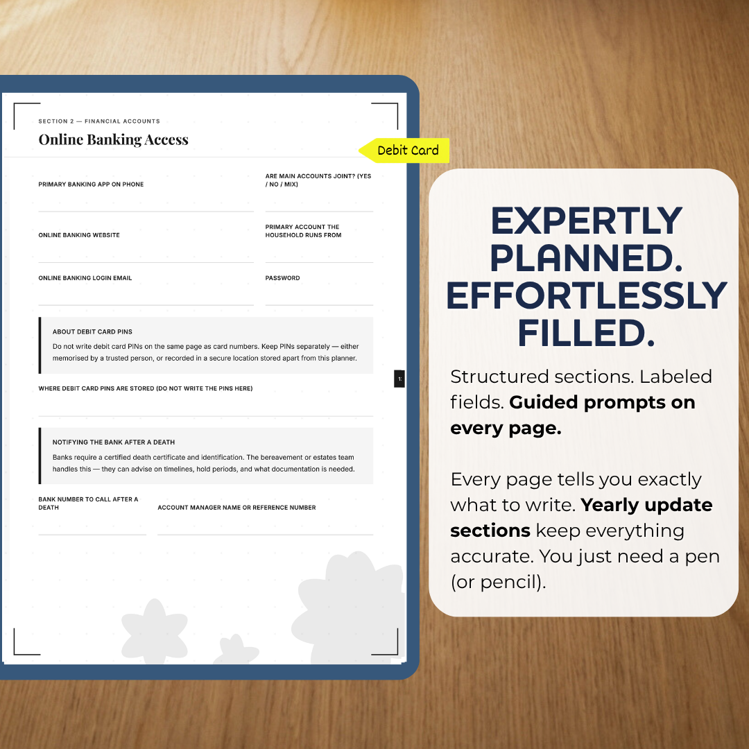 Selvela peace of mind planner