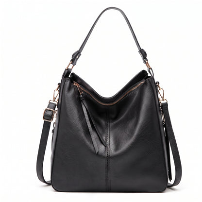 Selvela Leather Hobo Anti-Theft Handbag