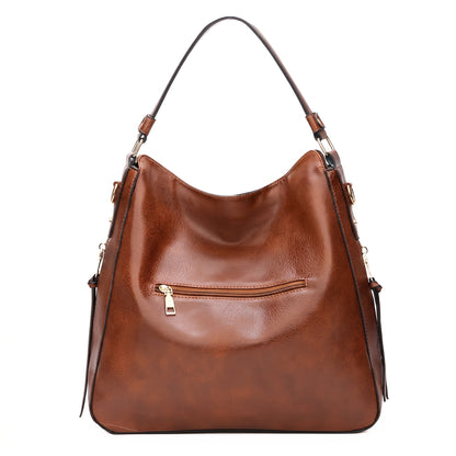 Selvela Leather Hobo Anti-Theft Handbag