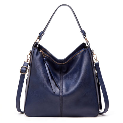 Selvela Leather Hobo Anti-Theft Handbag