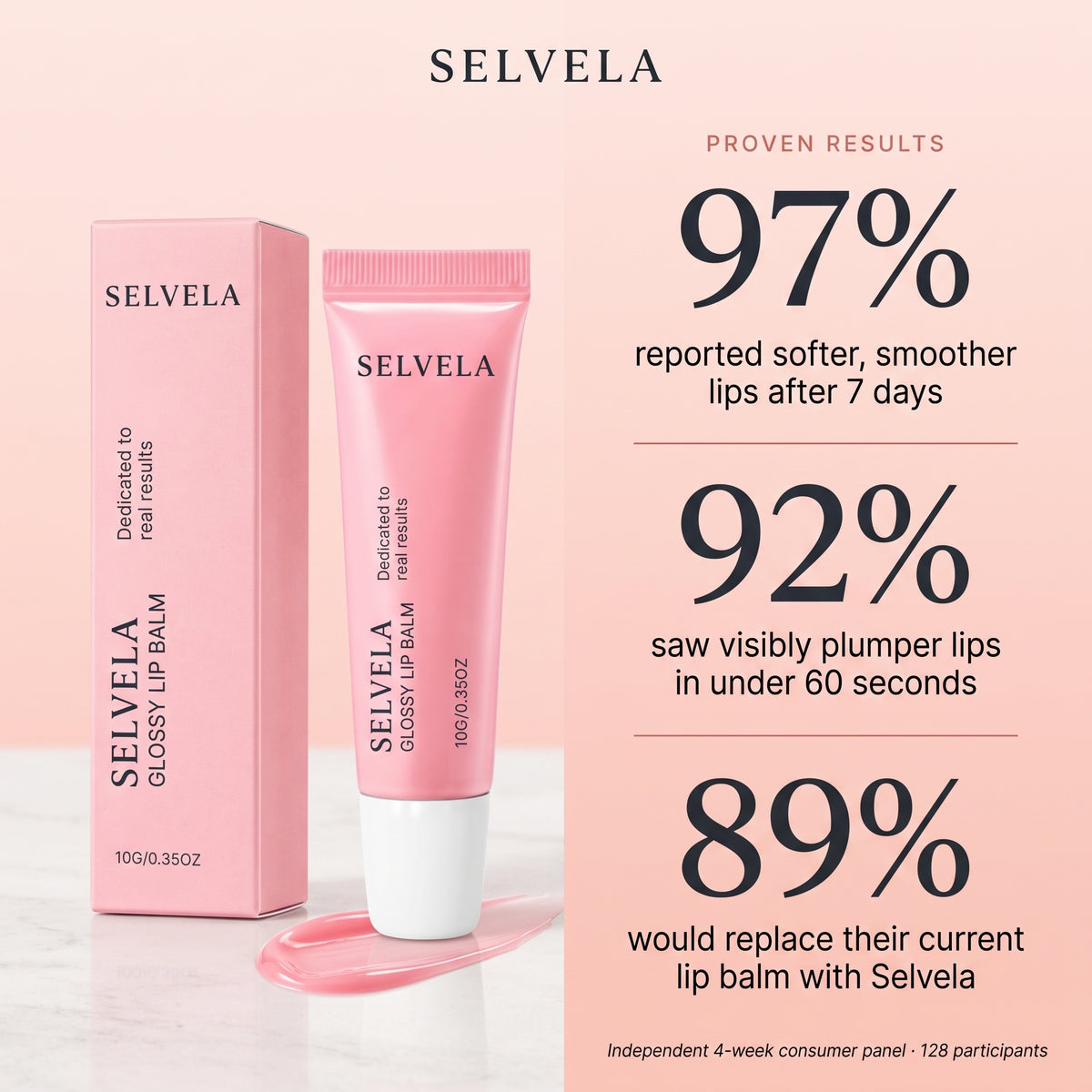 Selvela Peptide Glossy Lip Balm Treatment