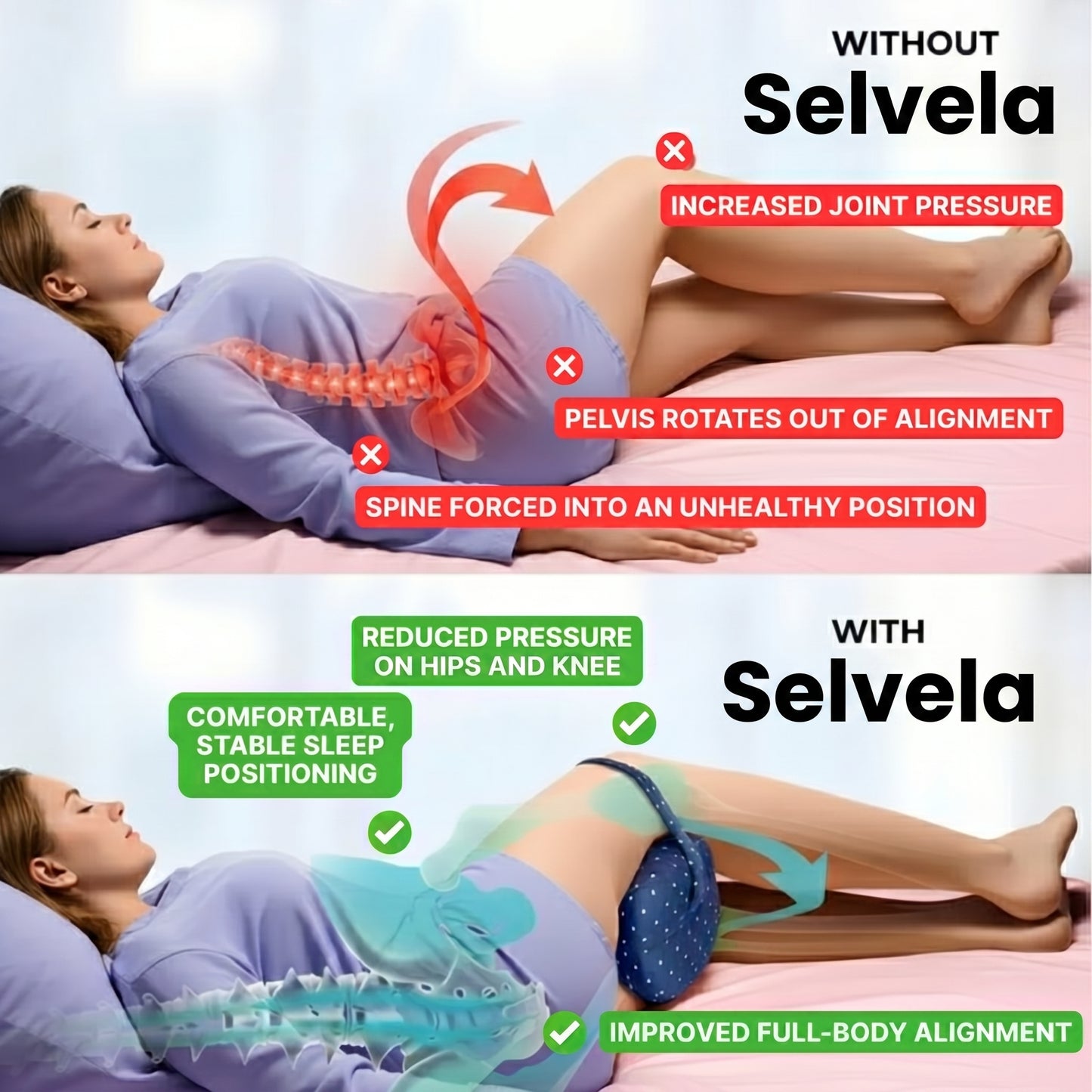 Selvela Knee Alignment Pillow