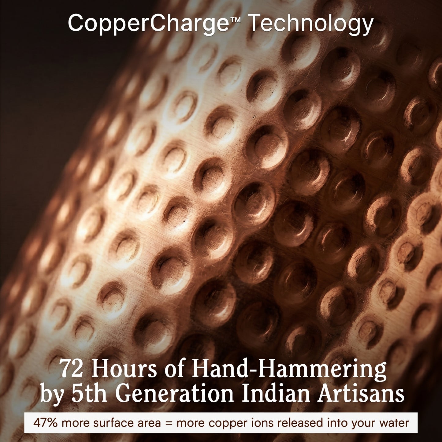 Certified Selvela Pure Copper Water Bottles - V2 Hand-Hammered Edition