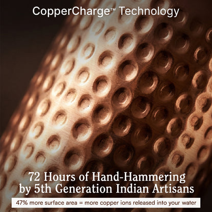 Certified Selvela Pure Copper Water Bottles - V2 Hand-Hammered Edition