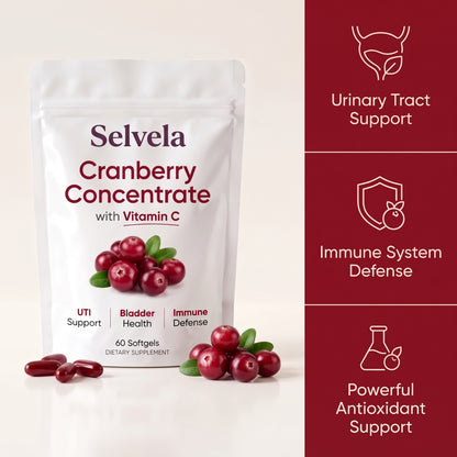 Cranberry Concentrate Softgels (40,000mg) UTI Relief Supplement